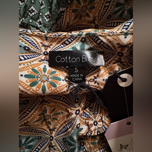 Cotton Bleu boho top size small NWT - Picture 7 of 9